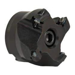 Seco - 1.97" Cut Diam, 3/4" Arbor Hole, 0.138" Max Depth of Cut, 43° Indexable Chamfer & Angle Face Mill - 4 Inserts, OF.. 05T305 Insert, Right Hand Cut, 4 Flutes, Series R220.43 - USA Tool & Supply