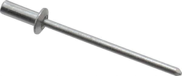 RivetKing - Size 42 Dome Head Aluminum Closed End Sealing Blind Rivet - Aluminum Mandrel, 0.063" to 1/8" Grip, 1/4" Head Diam, 0.129" to 0.133" Hole Diam, 0.36" Length Under Head, 1/8" Body Diam - USA Tool & Supply