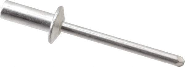 RivetKing - Size 64 Dome Head Aluminum Closed End Sealing Blind Rivet - Aluminum Mandrel, 0.188" to 1/4" Grip, 3/8" Head Diam, 0.192" to 0.196" Hole Diam, 0.531" Length Under Head, 3/16" Body Diam - USA Tool & Supply