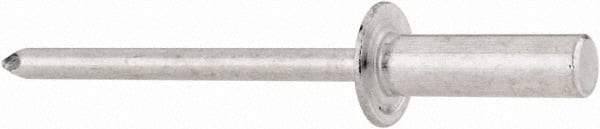 RivetKing - Size 66 Dome Head Aluminum Closed End Sealing Blind Rivet - Aluminum Mandrel, 0.251" to 3/8" Grip, 3/8" Head Diam, 0.192" to 0.196" Hole Diam, 0.656" Length Under Head, 3/16" Body Diam - USA Tool & Supply