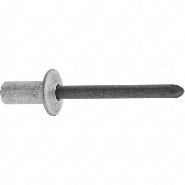 RivetKing - Size 84 Dome Head Aluminum Closed End Sealing Blind Rivet - Steel Mandrel, 1/8" to 1/4" Grip, 1/2" Head Diam, 0.257" to 0.261" Hole Diam, 0.57" Length Under Head, 1/4" Body Diam - USA Tool & Supply