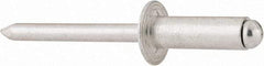 RivetKing - Size 88 Dome Head Aluminum Open End Blind Rivet - Aluminum Mandrel, 0.376" to 1/2" Grip, 1/2" Head Diam, 0.257" to 0.261" Hole Diam, 3/4" Length Under Head, 1/4" Body Diam - USA Tool & Supply