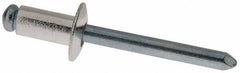 RivetKing - Size 84 Dome Head Aluminum Open End Blind Rivet - Steel Mandrel, 0.02" to 1/4" Grip, 1/2" Head Diam, 0.257" to 0.261" Hole Diam, 1/2" Length Under Head, 1/4" Body Diam - USA Tool & Supply