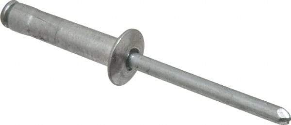 RivetKing - Size 68-610 Dome Head Aluminum Multi Grip Blind Rivet - Steel Mandrel, 1/2" to 0.67" Grip, 3/8" Head Diam, 0.192" to 0.196" Hole Diam, 0.952" Length Under Head, 3/16" Body Diam - USA Tool & Supply