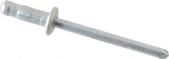 RivetKing - Size 52-53 Dome Head Steel Multi Grip Blind Rivet - Steel Mandrel, 0.056" to 0.196" Grip, 0.312" Head Diam, 0.192" to 0.196" Hole Diam, 0.437" Length Under Head, 5/32" Body Diam - USA Tool & Supply