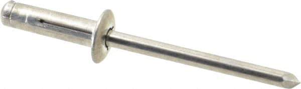 RivetKing - Size 0619 Dome Head Aluminum Tri Folding Blind Rivet - Aluminum Mandrel, 0.04" to 0.157" Grip, 0.386" Head Diam, 0.196" to 0.209" Hole Diam, 0.684" Length Under Head, 3/16" Body Diam - USA Tool & Supply