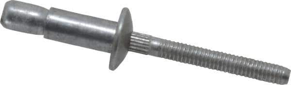 RivetKing - Size 86 Dome Head Aluminum Structural with Locking Stem Blind Rivet - Aluminum Mandrel, 0.08" to 3/8" Grip, 0.525" Head Diam, 0.261" to 0.272" Hole Diam, 0.56" Length Under Head, 1/4" Body Diam - USA Tool & Supply