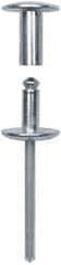 RivetKing - Size 8-34 Dome Head Steel Flush on Both Sides Blind Rivet - Steel Mandrel, 1-7/8" to 2-1/8" Grip, 5/8" Head Diam, 0.255" Min Hole Diam, 1.82" Length Under Head, 1/4" Body Diam - USA Tool & Supply