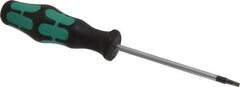 Wera - T10 Torx Driver - 3-5/32" Blade Length, 6-11/32" OAL, Ergonomic Handle - USA Tool & Supply