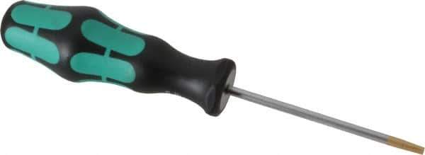 Wera - T15 Torx Driver - 3-5/32" Blade Length, 7" OAL, Ergonomic Handle - USA Tool & Supply