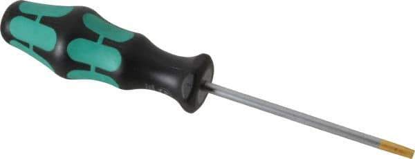 Wera - T25 Torx Driver - 3-15/16" Blade Length, 8-5/64" OAL, Ergonomic Handle - USA Tool & Supply