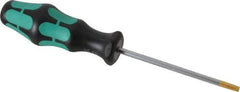 Wera - T25 Torx Driver - 3-15/16" Blade Length, 8-5/64" OAL, Ergonomic Handle - USA Tool & Supply