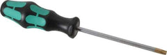 Wera - T30 Torx Driver - 4-17/32" Blade Length, 8-21/32" OAL, Ergonomic Handle - USA Tool & Supply