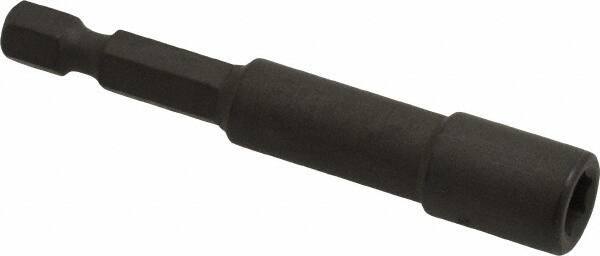 Wera - 6mm Nonmagnetic Nutsetter - 1/4" Hex Drive, 2-5/8" OAL, 7/16" Socket Nose Diam - USA Tool & Supply