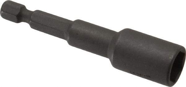 Wera - 10mm Nonmagnetic Nutsetter - 1/4" Hex Drive, 2-5/8" OAL, 9/16" Socket Nose Diam - USA Tool & Supply