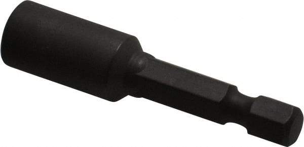 Wera - 7mm Nonmagnetic Nutsetter - 1/4" Hex Drive, 2" OAL, 7/16" Socket Nose Diam - USA Tool & Supply