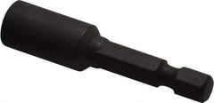 Wera - 7mm Nonmagnetic Nutsetter - 1/4" Hex Drive, 2" OAL, 7/16" Socket Nose Diam - USA Tool & Supply