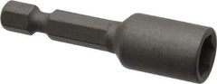 Wera - 8mm Nonmagnetic Nutsetter - 1/4" Hex Drive, 2" OAL, 1/2" Socket Nose Diam - USA Tool & Supply