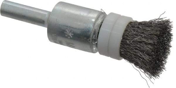 Anderson - 1/2" Brush Diam, Crimped, Flared End Brush - 1/4" Diam Shank, 20,000 Max RPM - USA Tool & Supply