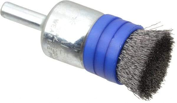 Anderson - 3/4" Brush Diam, Crimped, Flared End Brush - 1/4" Diam Shank, 20,000 Max RPM - USA Tool & Supply