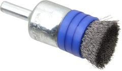 Anderson - 3/4" Brush Diam, Crimped, Flared End Brush - 1/4" Diam Shank, 20,000 Max RPM - USA Tool & Supply