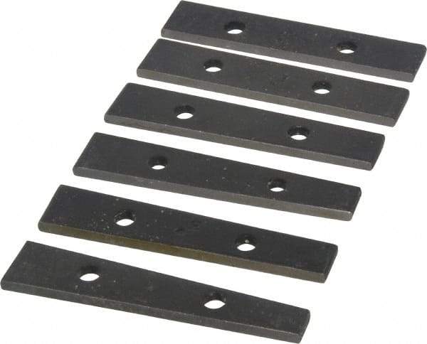 Value Collection - 0.5 to 5° Angle, 3-1/2 Inch Long, Angle Block Set - 5/32 Inch Thick, 55-60 Rc Hardness, 6 Pieces - USA Tool & Supply