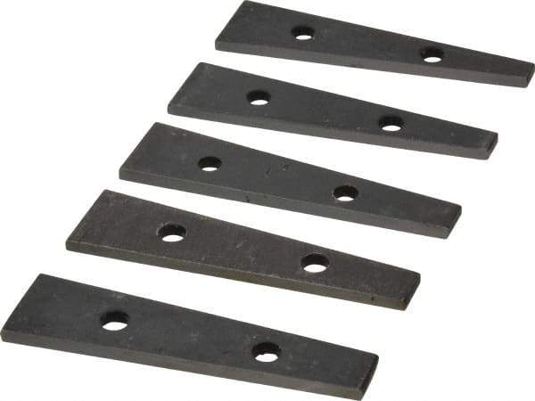 Value Collection - 6 to 10° Angle, 3-1/2 Inch Long, Angle Block Set - 5/32 Inch Thick, 55-60 Rc Hardness, 5 Pieces - USA Tool & Supply