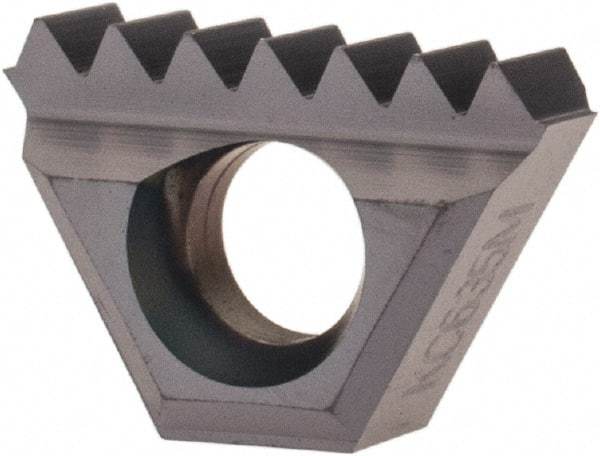 Kennametal - 18 TPI, Internal/External Thread, NPTF Standard, STN KC635M Grade Thread Mill Insert - Carbide, TiAlN Coating - USA Tool & Supply