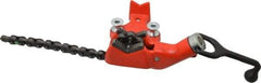 Ridgid - 1/8 to 2-1/2" Pipe Capacity, Manual Chain Vise - Bolt Down, Cast Iron, Model Number BC210 - USA Tool & Supply