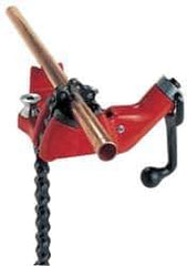 Ridgid - 1/2 to 8" Pipe Capacity, Manual Chain Vise - Bolt Down, Cast Iron, Model Number BC810 - USA Tool & Supply