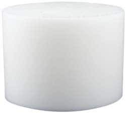 Made in USA - 6 Inch Diameter, 1 Inch Thick, Plastic Disc - White, PTFE Virgin - USA Tool & Supply