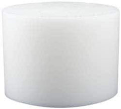 Made in USA - 6 Inch Diameter, 1/2 Inch Thick, Plastic Disc - White, PTFE Virgin - USA Tool & Supply