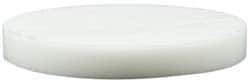 Made in USA - 4 Inch Diameter, 1/2 Inch Thick, Plastic Disc - White, PTFE Virgin - USA Tool & Supply