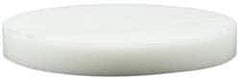 Made in USA - 4 Inch Diameter, 1/2 Inch Thick, Plastic Disc - White, PTFE Virgin - USA Tool & Supply