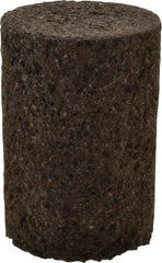 Norton - Type 18, 2" Max Diam, 3" Head Thickness, 16 Grit Square Tip Plug - Zirconia Alumina, Very Coarse Grade, 5/8-11 Shank Thread - USA Tool & Supply