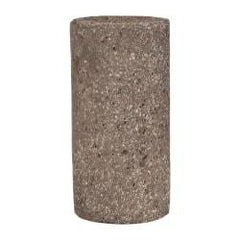 Norton - Type 18, 1-1/2" Max Diam, 3" Head Thickness, 20 Grit Square Tip Plug - Zirconia Alumina, Very Coarse Grade, 5/8-11 Shank Thread - USA Tool & Supply