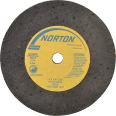 Norton - 4" Diam x 3/8" Hole x 1/4" Thick, R Hardness, 24 Grit Surface Grinding Wheel - Aluminum Oxide, Type 1, Very Coarse Grade, 15,280 Max RPM, No Recess - USA Tool & Supply