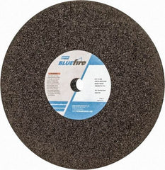 Norton - 8" Diam x 5/8" Hole x 1" Thick, Q Hardness, 16 Grit Surface Grinding Wheel - Zirconia Alumina, Type 1, Very Coarse Grade, 6,000 Max RPM, No Recess - USA Tool & Supply
