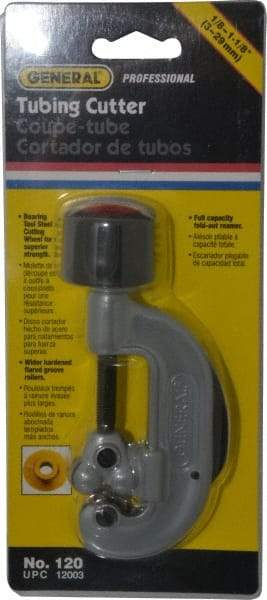 General - 1/8" to 1-1/8" Pipe Capacity, Tube Cutter - Cuts Copper - USA Tool & Supply