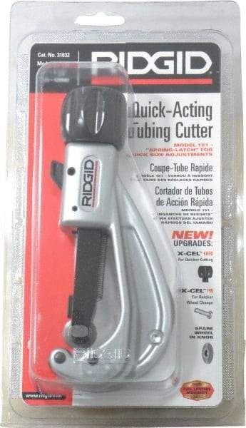 Ridgid - 1/4" to 1-5/8" Pipe Capacity, Tube Cutter - Cuts Metal - USA Tool & Supply