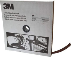 3M - 1" x 50 Yd 80 Grit Aluminum Oxide Cloth Roll - Medium Grade, J Weighted Backing - USA Tool & Supply