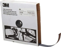 3M - 1" x 50 Yd 180 Grit Aluminum Oxide Cloth Roll - Very Fine Grade, J Weighted Backing - USA Tool & Supply