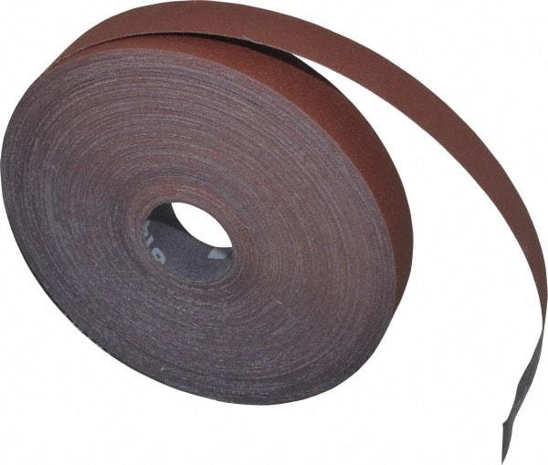 3M - 1" x 50 Yd 240 Grit Aluminum Oxide Cloth Roll - Very Fine Grade, J Weighted Backing - USA Tool & Supply