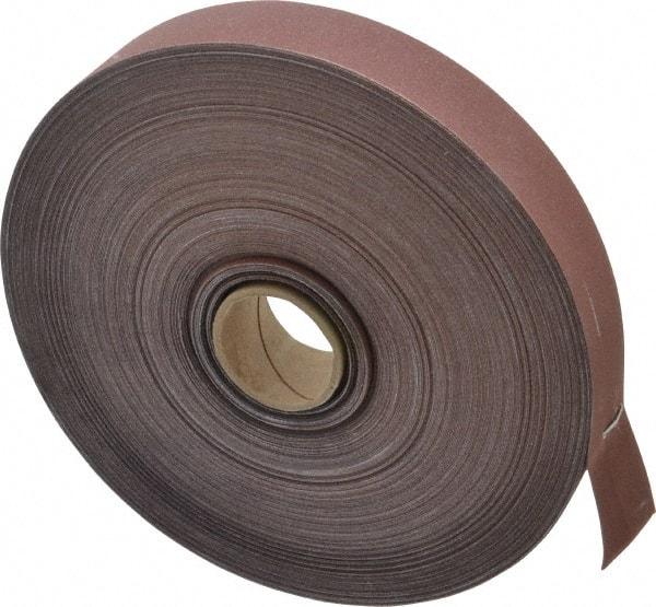 3M - 1" x 50 Yd 320 Grit Aluminum Oxide Cloth Roll - Extra Fine Grade, J Weighted Backing - USA Tool & Supply