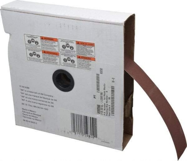 3M - 1-1/2" x 50 Yd 400 Grit Aluminum Oxide Cloth Roll - Extra Fine Grade, J Weighted Backing - USA Tool & Supply