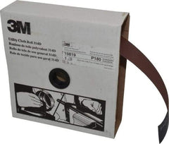 3M - 2" x 50 Yd 180 Grit Aluminum Oxide Cloth Roll - Very Fine Grade, J Weighted Backing - USA Tool & Supply