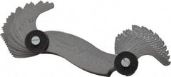PEC Tools - 28 Leaf, 4 to 80 TPI Range, Steel Screw Pitch Gage - 60° Thread Angle - USA Tool & Supply