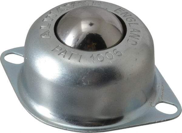 SKF - Oval, Carbon Steel Ball Transfer - 30.5mm Mount Height, 120 Lb. Capacity - USA Tool & Supply