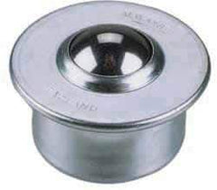 SKF - Round, Stainless Steel Ball Transfer - 9.8mm Mount Height, 198 Lb. Capacity - USA Tool & Supply