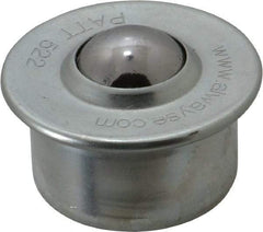 SKF - Round, Carbon Steel Ball Transfer - 9.8mm Mount Height, 265 Lb. Capacity - USA Tool & Supply